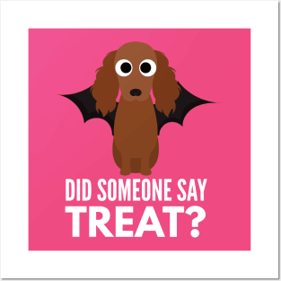 Irish Setter Halloween Trick or Treat Posters and Art